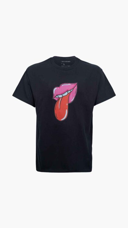 Carlos Kremmer tongue t shirt, tongue shirt, black tongue t shirt