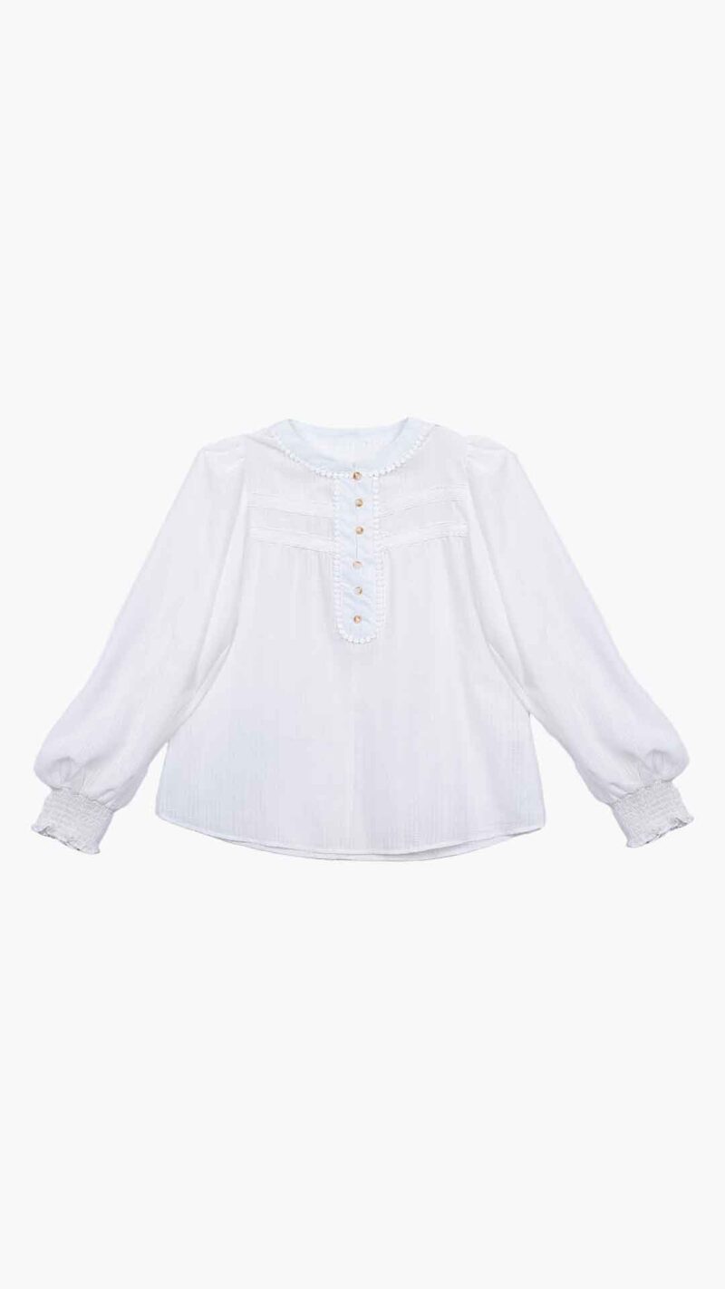 Carlos Kremmer - white peasant blouse, womens white peasant blouse, white peasant shirt, white peasant blouse long sleeve