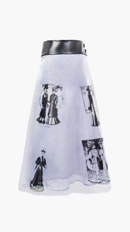 Carlos Kremmer -ladies victorian skirt, womens victorian skirt, victorian skirt, victorian style skirt, black victorian skirt, ladies victorian skirt, womens victorian skirt, victorian ladies skirt, white skirt with black print