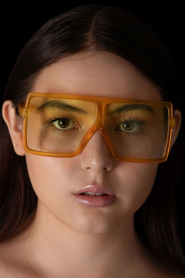 chic orange sunglasses